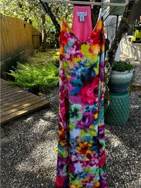 Nicole Miller NY Floral Watercolor Dress Size Large